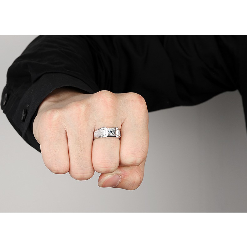 Cincin Silver 925 Hias Berlian Untuk Pria