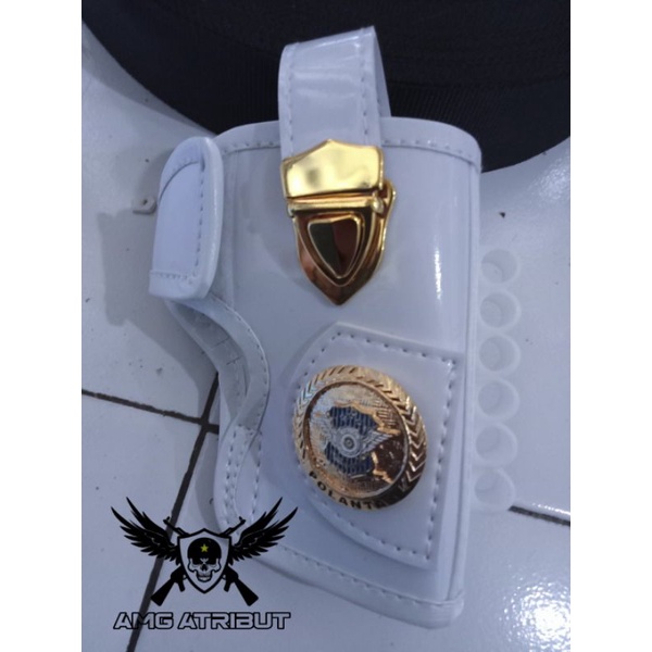 SARUNG SENJATA HS LANTAS POLANTAS POLRI POLISI LOGO LOGAM
