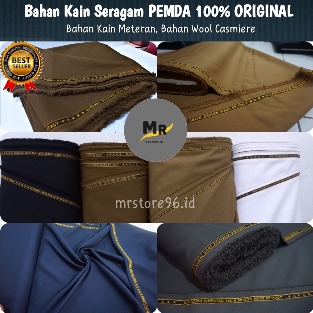 Jual Bahan Dasar Kain Pdh Pns Khaki Coklat Kheki Seragam Dinas Pns Pdh