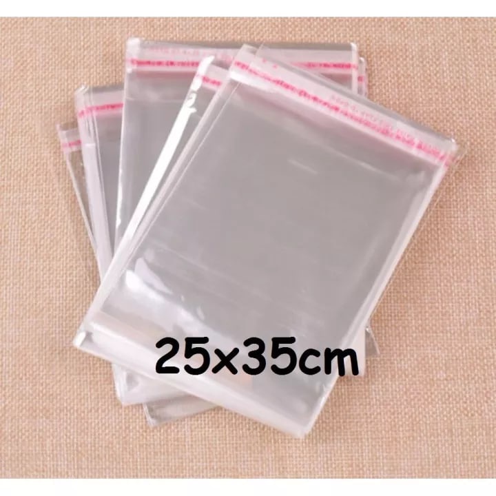 

100PCS Plastik Opp/Plastik Lem/Plastik Perekat Bening 25x35cm