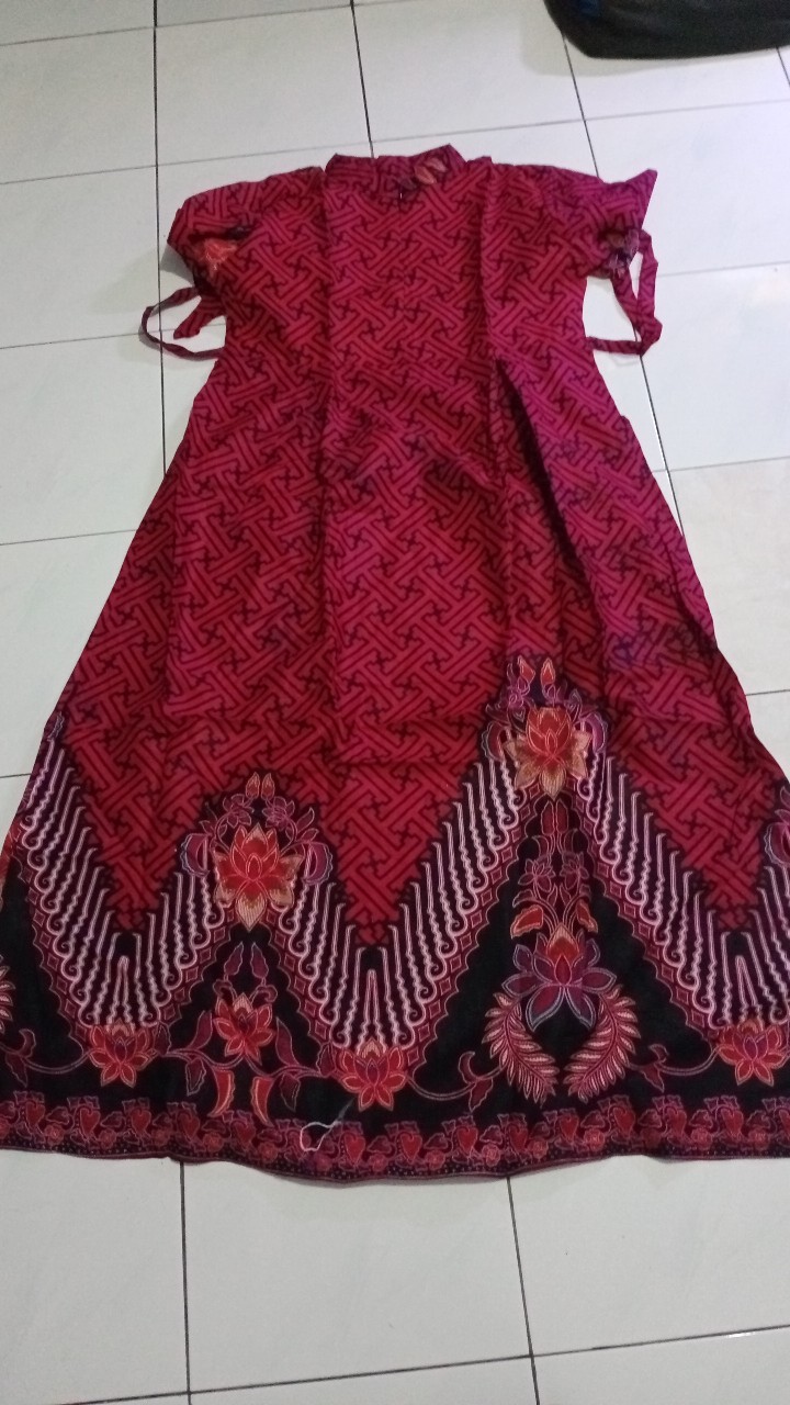 Gamis Batik Cod Baju Wanita All Size Ld 110 Fashion Muslim Batik Pekalongan Pakaian Syari Busui Adem