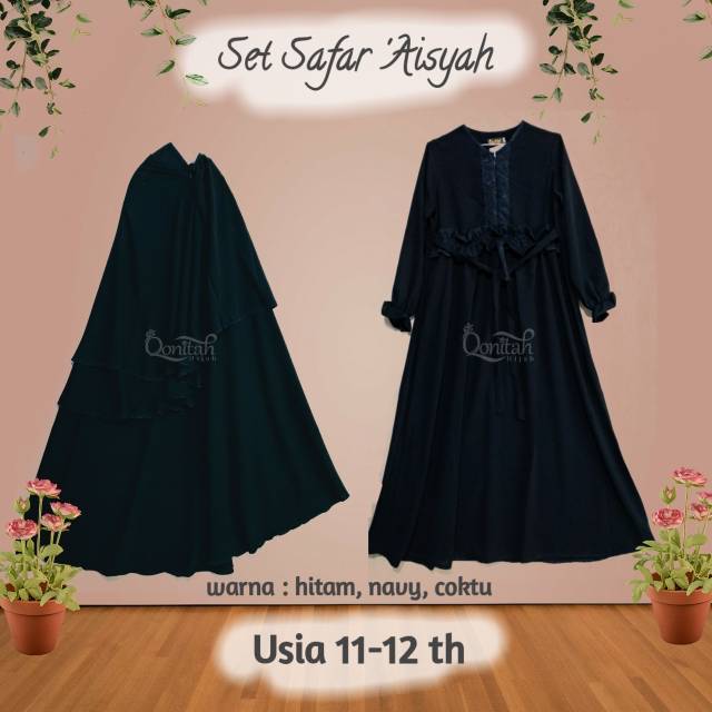 Best Model set Safar Banat 'Aisyah Embos by Qonitah Hijab || Anak usia 11-12th