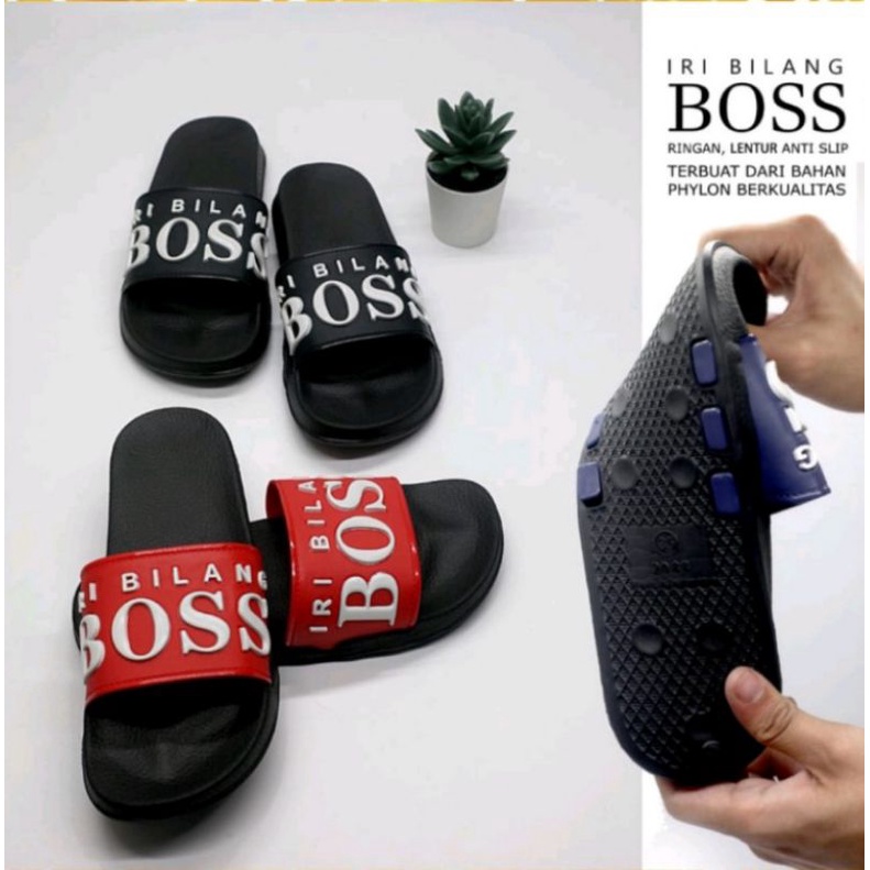 SANDAL Pria Anak Remaja Motif BOSS 2059-7 Ukuran 40 41 42 43 44