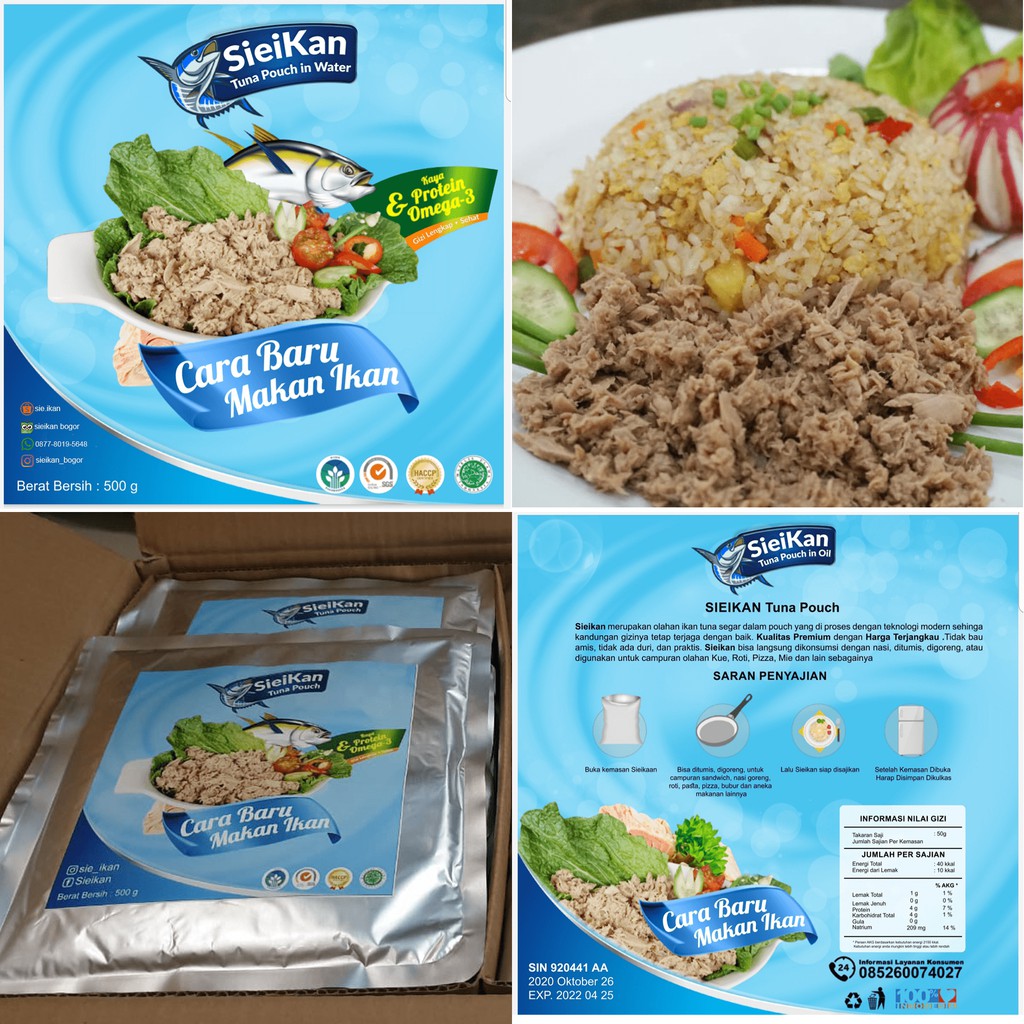 

Sieikan Tuna Pouch in Water 500gr