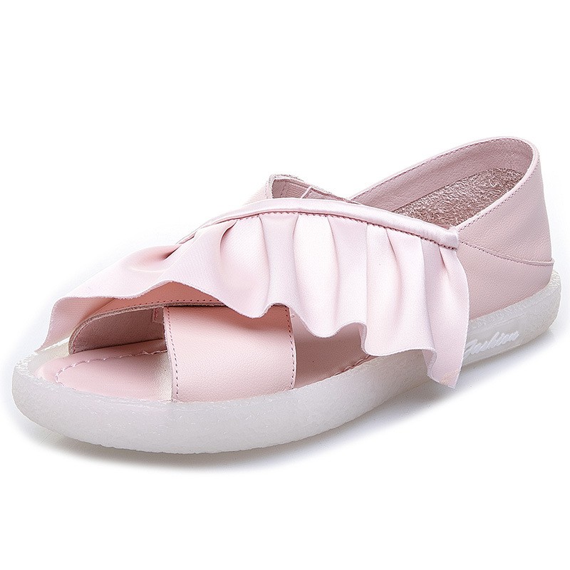 RYS - Comfy Ruffles Sandal Slip Korea Fashion Casual - Ori Import