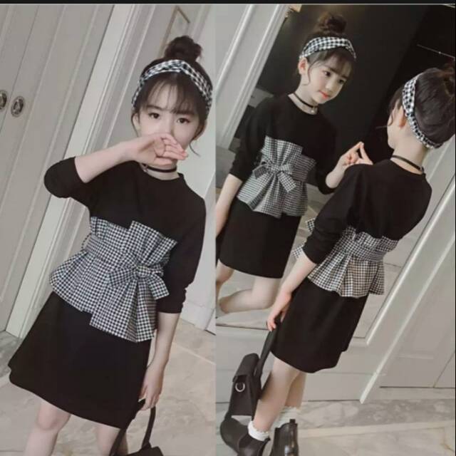 Dress anak blackbox lengan panjang