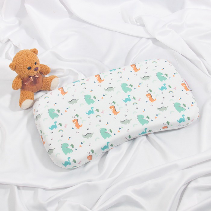 Crea Bantal Peyang Crea Baby Dino Series Memory Foam Baby Pillow With Pillow Case / Bantal Anti Peyang / Bantal Tidur Bayi