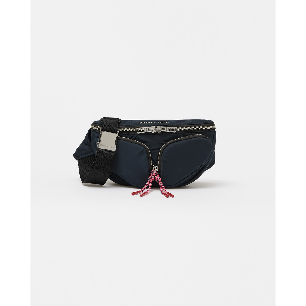Pre Order Bimba Y Lola tas selempang crossbody bag authentic bumbag waist bag navy padded small