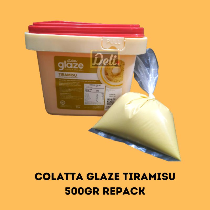 

Glaze Colatta Tiramisu 500gr Repack/Colatta Tiramizu 500g Selai Olesan Topping Kue Roti Donat Rasa Tiramizu Repack 500gr