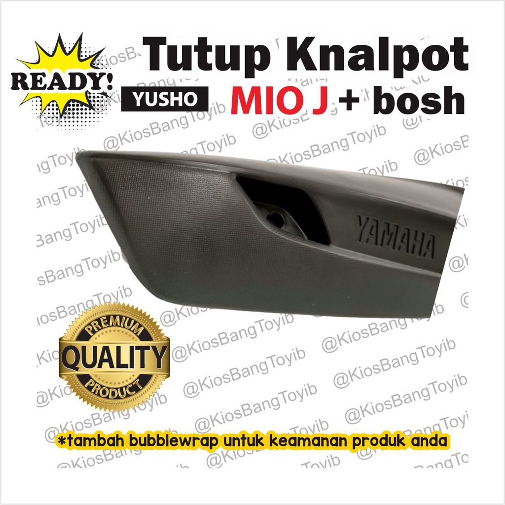 Cover Tutup Knalpot Yamaha MIO J-GT/Soul GT-Fino FI Hitam Polos (Yusho)