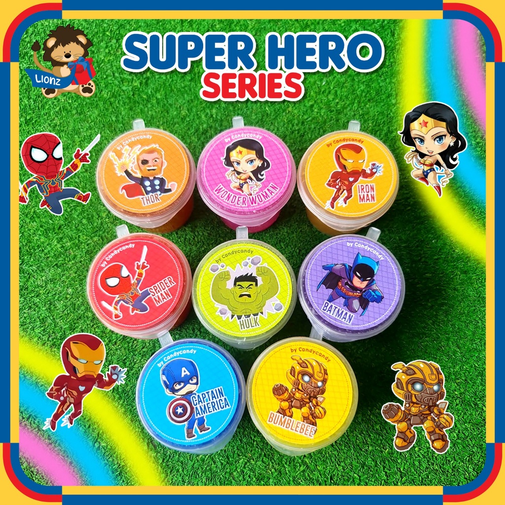 slime mini super hero harga grosir by lionz.idn