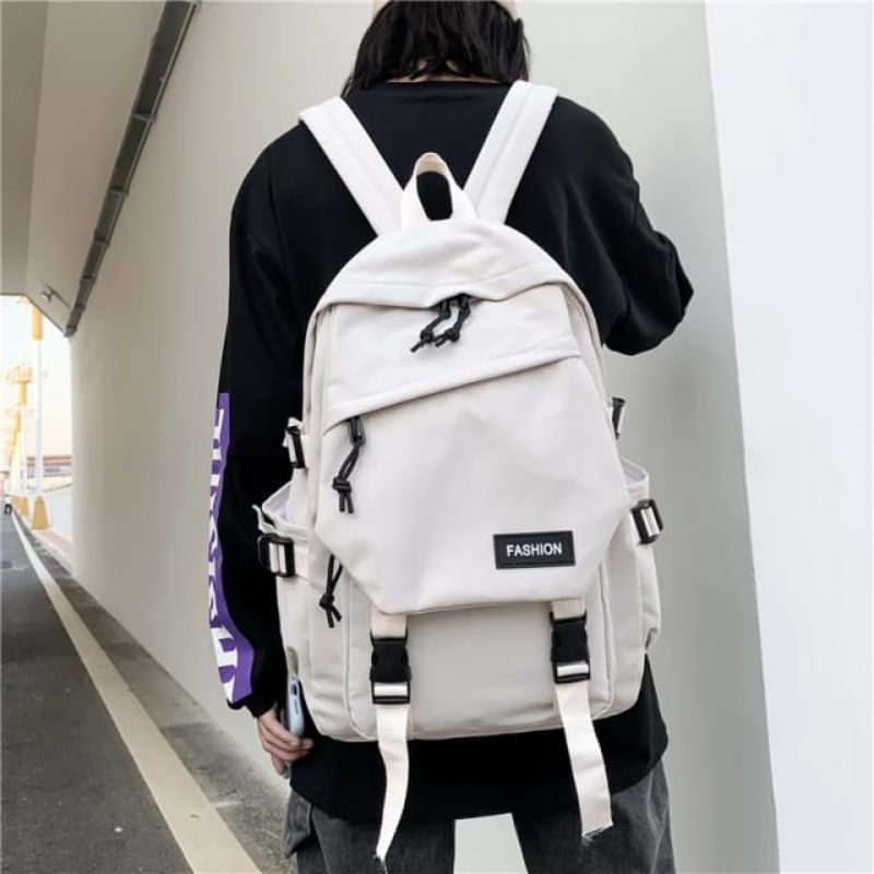 Tas Sekolah Tas Punggung Tas Ransel Pria Wanita Gendong pria Wanita Korea Style Tas Backpack Kerja Sekolah Kuliah Model Fashion Korea Trendi Tas Kanvas Tas Backpack Fashion Multifungsi