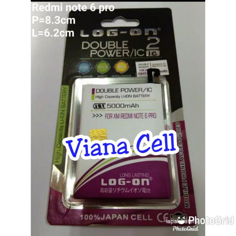 BATERAI BATREI BATTERY XIAOMI REDMI NOTE 6 PRO BN48 BN 48 DOUBLE POWER LOG ON