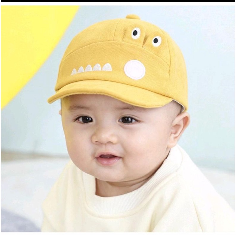TOPI.ANAK.KALAKTER.KROKODAIL-Kuning