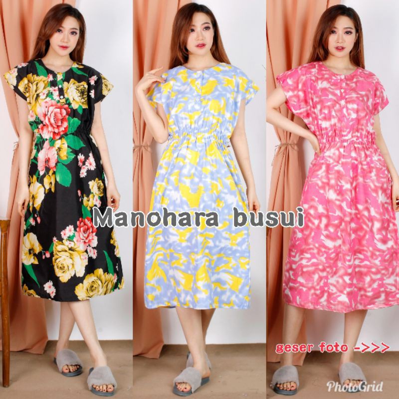 Daster Manohara Jumbo Busui Ibu Hamil Baju  Tidur  Batik 