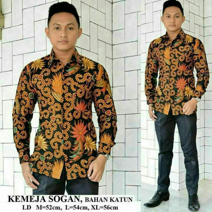 New Kemeja Batik Pria Lengan Panjang Asli Pekalongan Murah Berkualitas