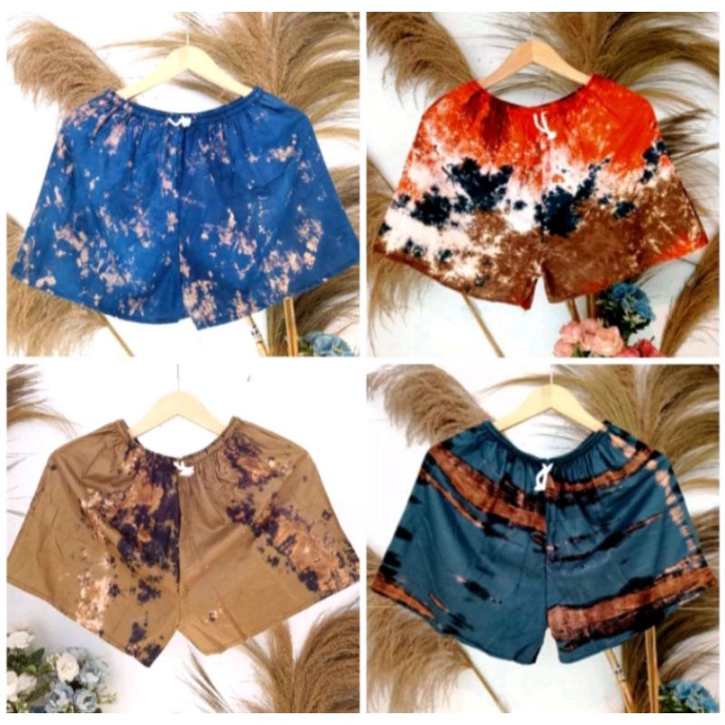 HOTPANTS TIE DYE PENDEK DEWASA/REMAJA CELANA TIDUR