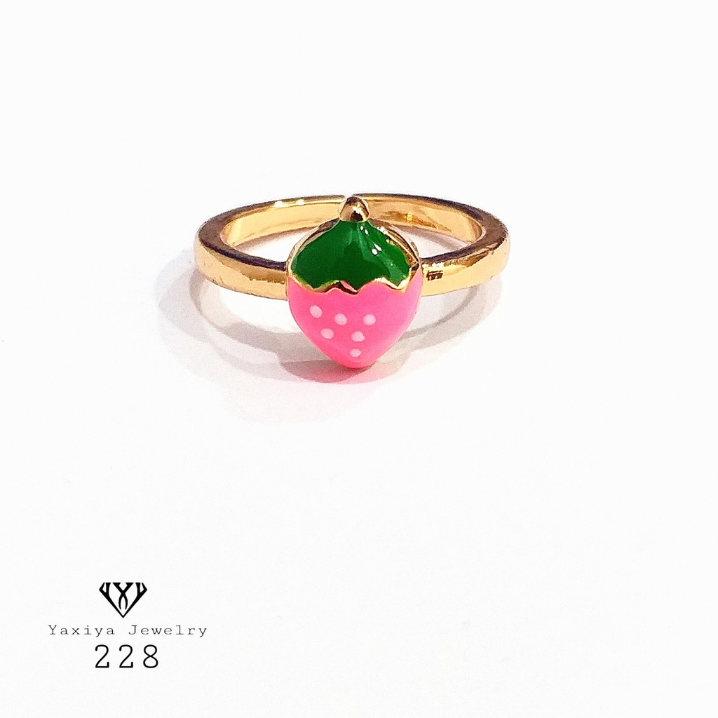 

Cincin Anak Lapis emas Strawberry Perhiasan imitasi Yaxiya 228