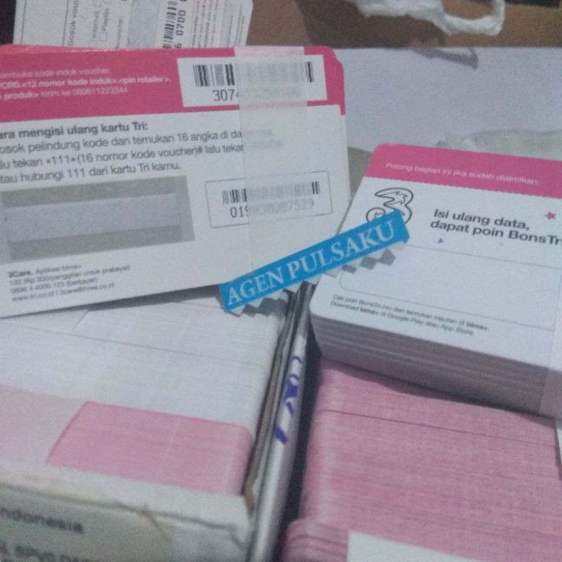 kartu voucher three kosong vocer tri exp panjang