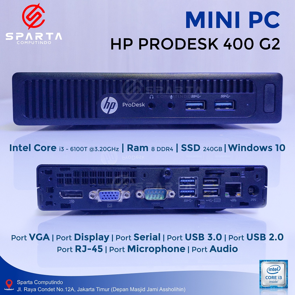 PC Mini HP ProDesk 400 G2 Like New Bergaransi