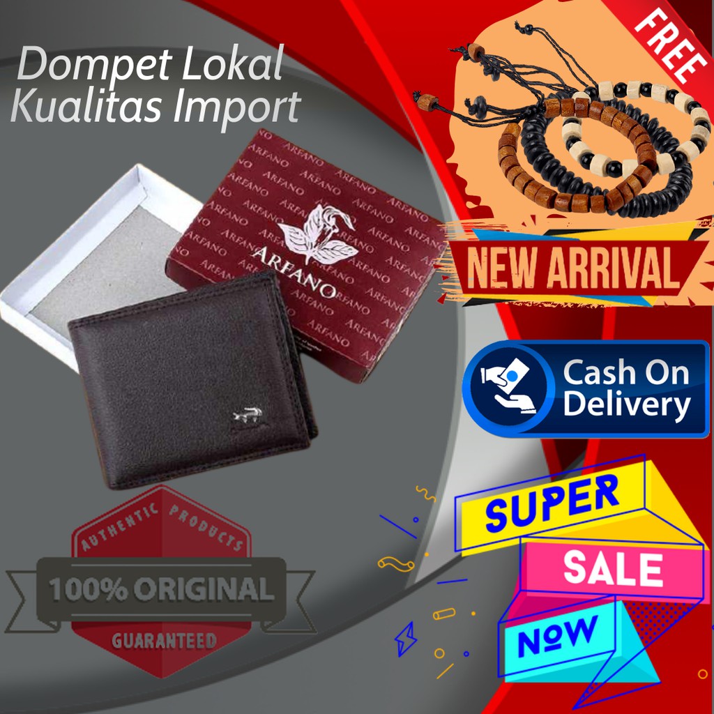 Dompet Pria Crocodile Kulit Bonus Gelang Kokka Ori Eksport Keren Terbaru
