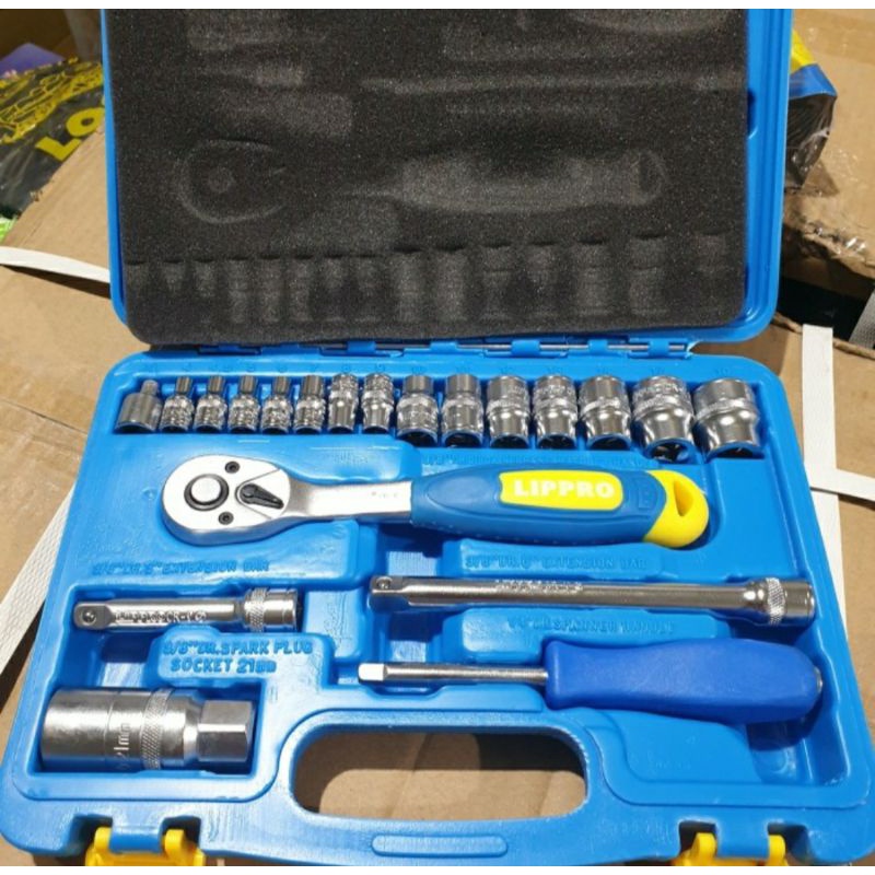 kunci sok set 21 pcs lippro socket  set 21 pcs