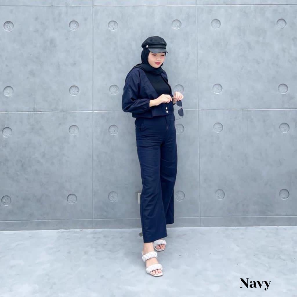 BEFAST - ZEC OOTD Setelan MISYURE / Set Hailey / One Set Hailey / Setelan Wanita Terbaru Polos / Setelan Unik / Setelan Kekinian Bisa Di Pakai Wanita Hijab / Setelan Cewek Celana Panjang Kekinian / Stelan Cardigan Wanita Lengan Panjang