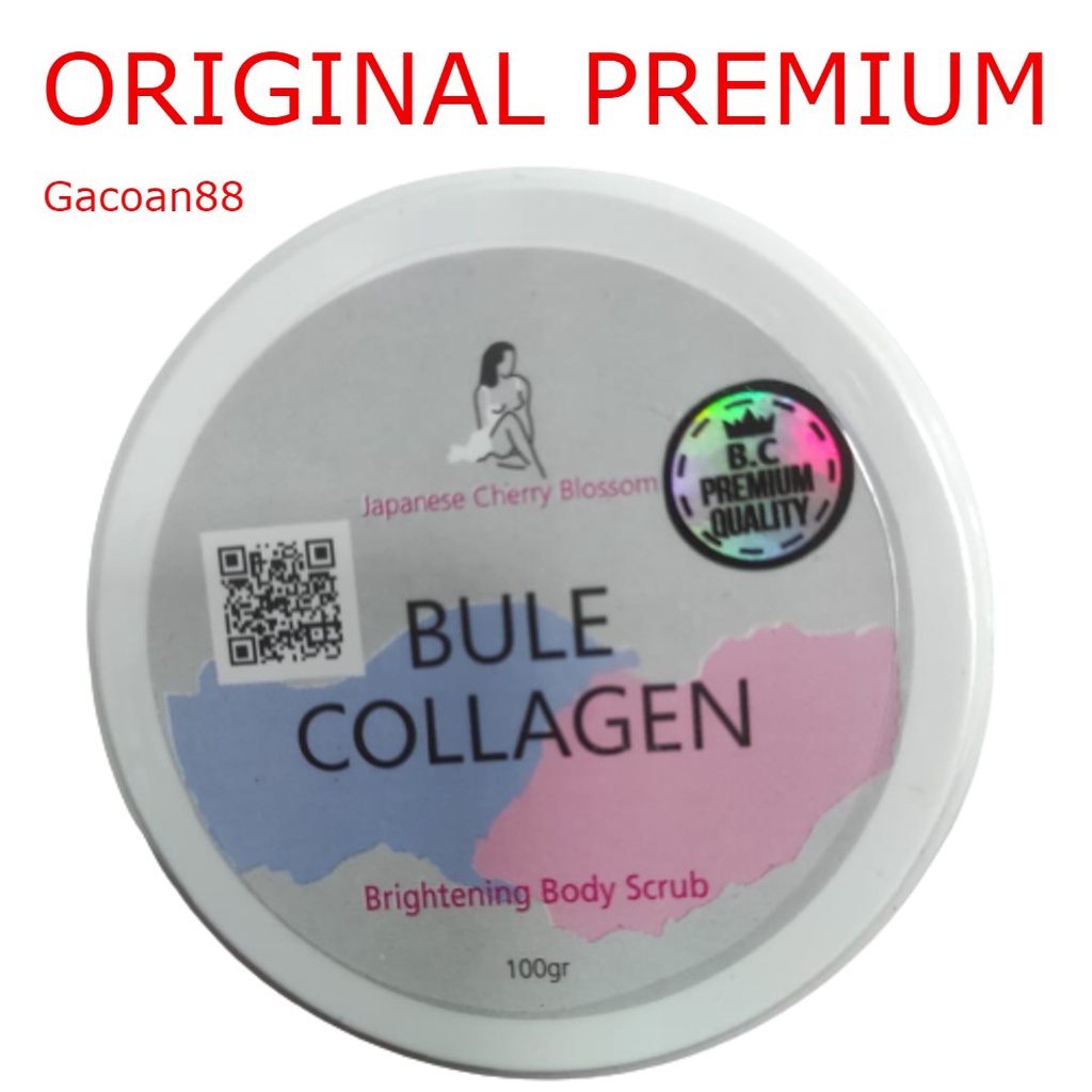 BULE COLLAGEN BRIGHTENING BODY SCRUB LULUR PEMUTIH WHITENING ASLI ORIGINAL