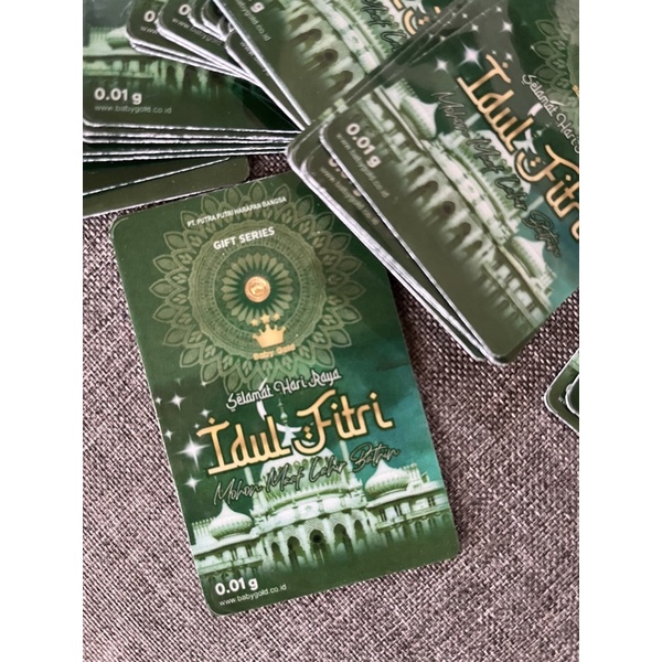 emas Baby gold 0,01 gram selamat idul fitri spesial gift kecil mini kado lebaran