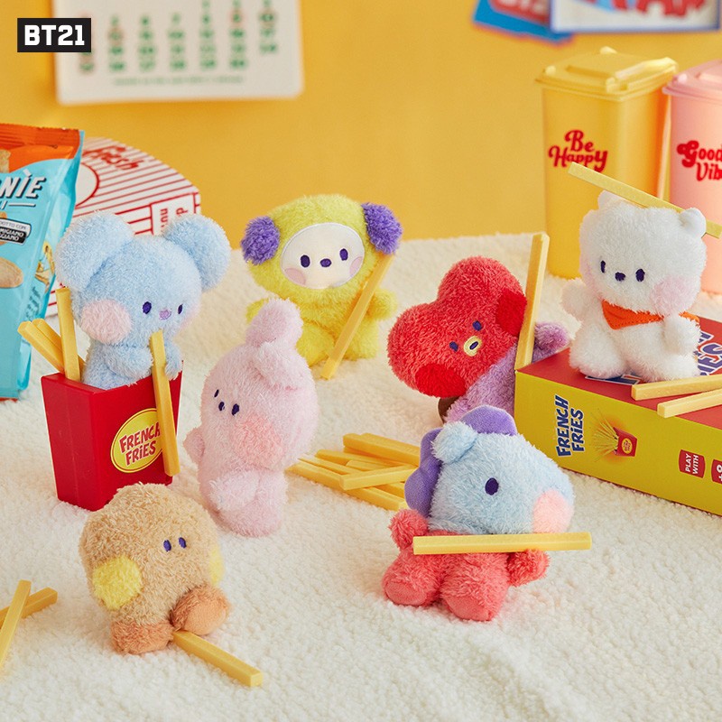 7pcs / set Gantungan Kunci Boneka Plush Minini BT21 12cm Untuk Dekorasi Tas