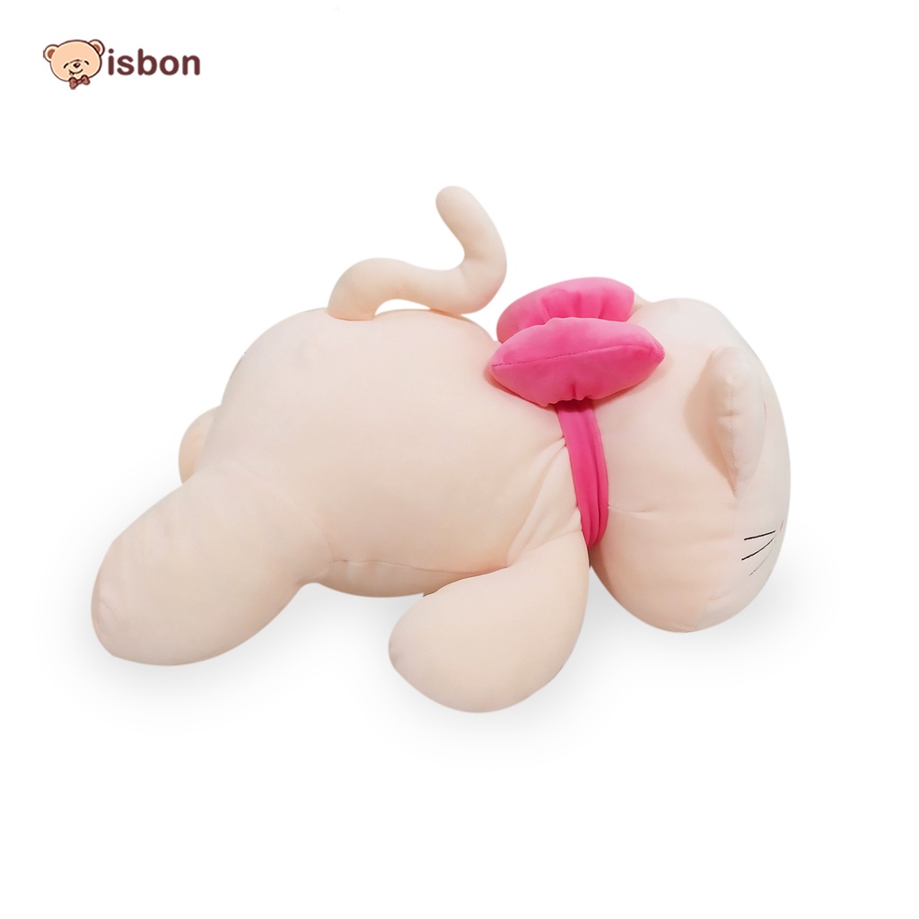 Boneka Kucing tidur poly Cat Peach Lucu Bahan Premium Cocok Untuk Hadiah Bahan Premium By Istana Boneka