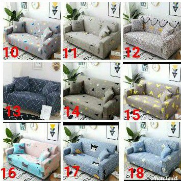 COVER SOFA SEATER sarung sofa elastis stretch elastic - FLAMINGGO BLUE