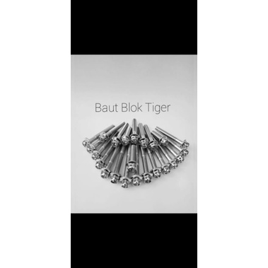 baut probolt blok Tiger crome model flower kerucut