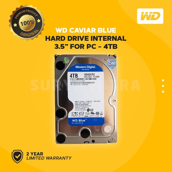 Hardisk / Harddisk / HDD WD Caviar Blue 4TB Internal 3.5&quot; For PC