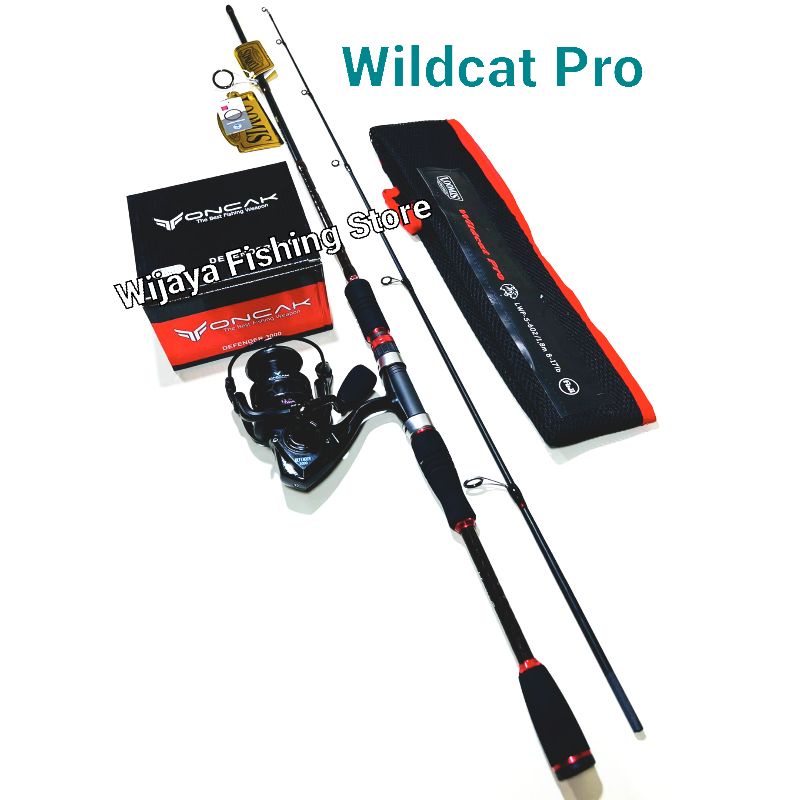 Set Joran Spinning Loomis & Franklin Wild Cast atau Wildcat Pro dan Reel Oncak Defender