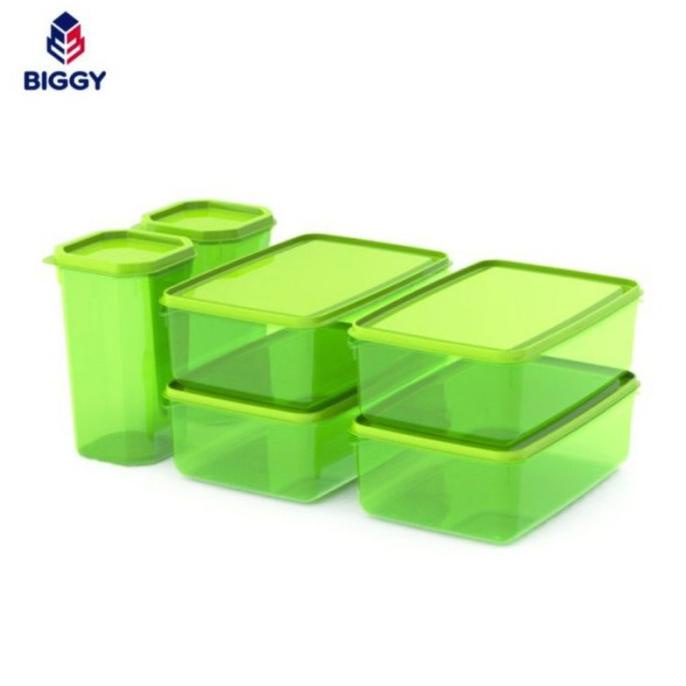 Best Produk] Toples Plastik Biggy Florence 6 Pcs Tempat Plastik Wadah Makanan Tempa