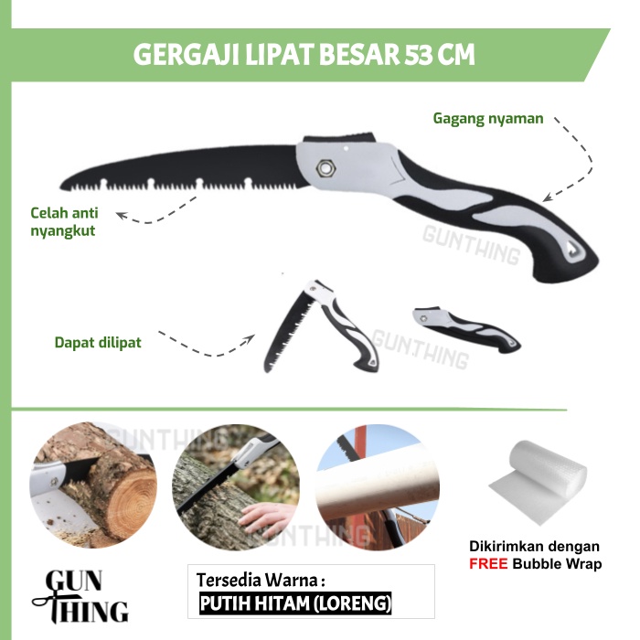 Gergaji Lipat / Gergaji Kayu / Gergaji Besar / Foldable Saw 53 cm - bilah 240mm / bilah 180mm