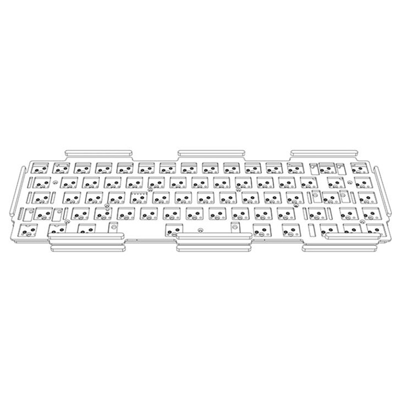 &lt; E2id &amp; &gt; D65 Peredam Kejut keyboard Mekanikal D65 Katun