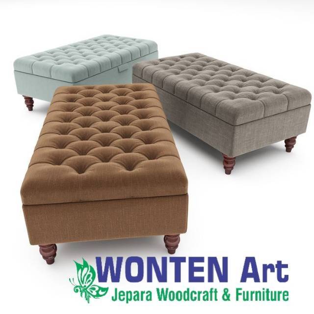 Puff Stool Buff benches kotak bulat panjang Wonten Art Puff Stool Buff benches kotak bulat panjang Wonten Art