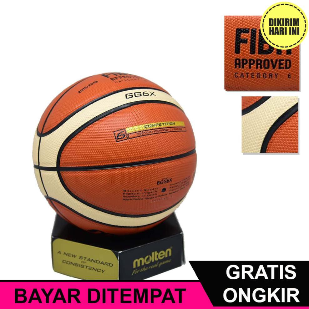 (BAYAR DITEMPAT) CE5234 BOLA BASKET MOLTEN GG6X ( INDOOR / OUTDOOR ) FIBA APPROVED ORIGINAL