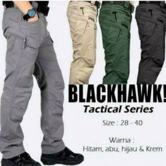  Celana Blackhawk Tactical Outdoor Polisi PDL Cargo Panjang 