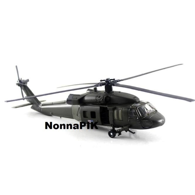 Diecast Miniatur Mainan Pesawat Sky Pilot Black Hawk