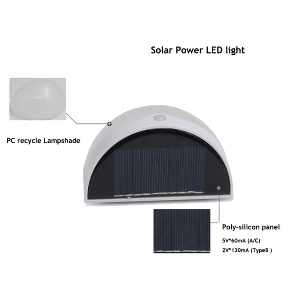 Solar Power Garden Light N760A with PIR Motion &amp; Light Sensor