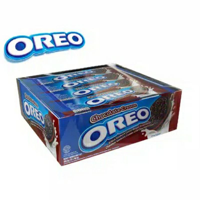 Biskuit Oreo krim Coklat box isi 12 pcs