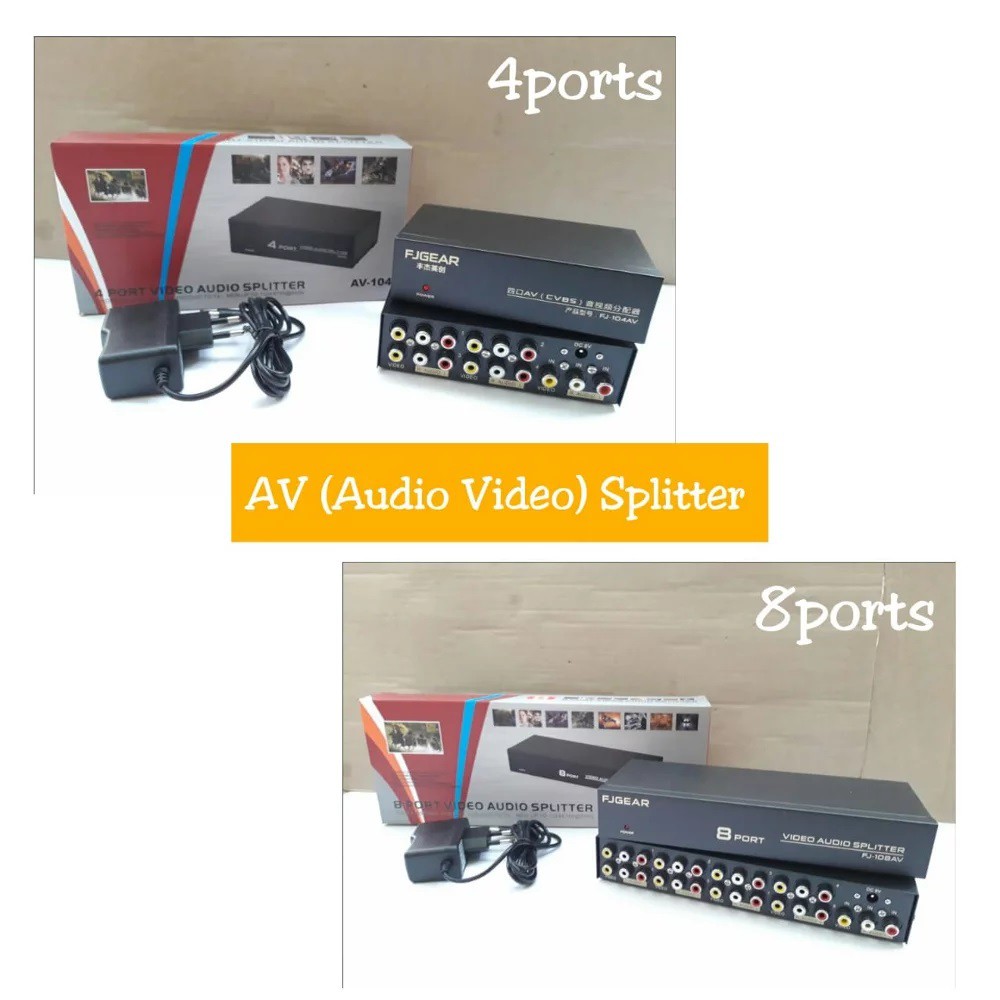 Audio Video Splitter 8 Port