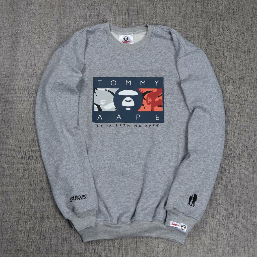 JAKET SWEATER CREWNECK FS APE X TOMMY UNISEX PREMIUM QUALITY