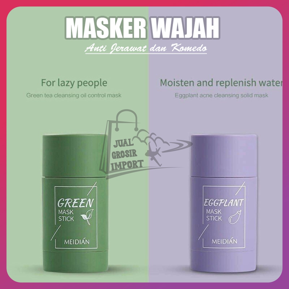 ORIGINAL Masker Green Tea Penghilang Komedo GREEN STICK MASK MEIDIAN