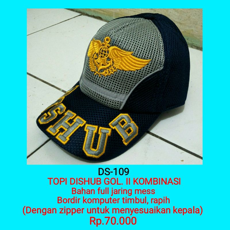 ds-109 topi dishub jaring kombinasi golongan 2