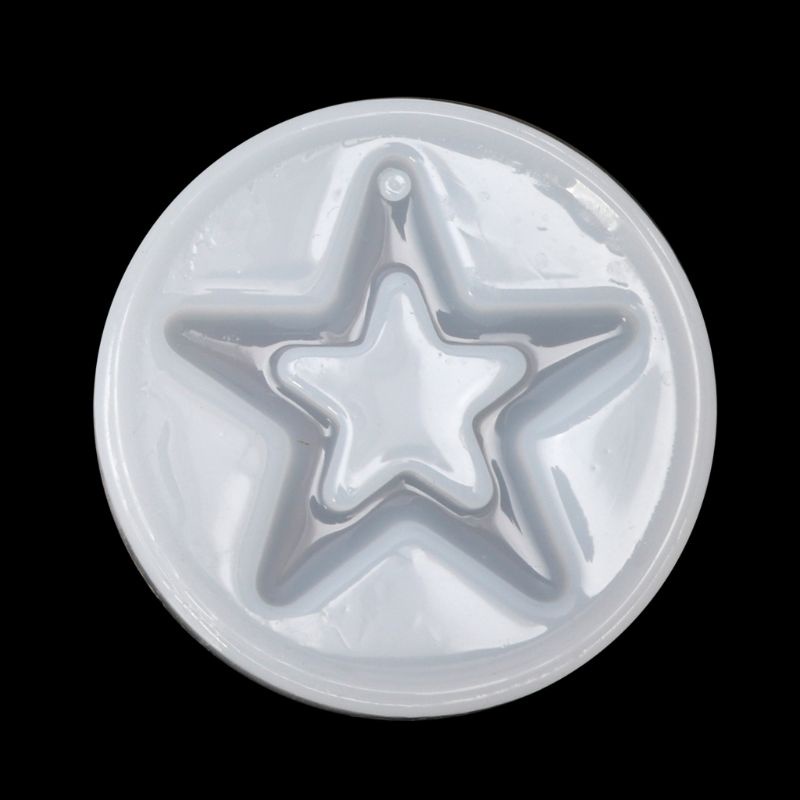 SIY  Heart Star Shape Jewelry Mold Silicone Epoxy Resin Casting Pendant Crystal Molds