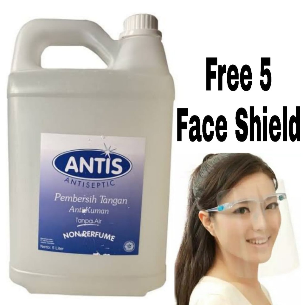 ANTIS HAND SANITIZER ANTISEPTIC GEL NON PERFUME REFILL 5 LITER